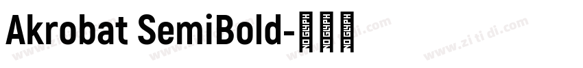 Akrobat SemiBold字体转换